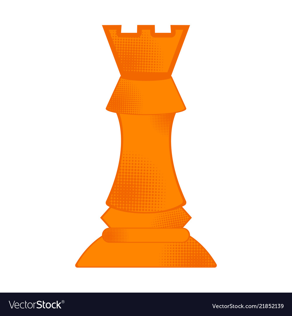 Isolated rook chess piece icon Royalty Free Vector Image