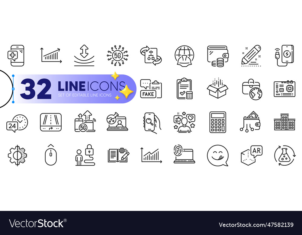 Outline set of computer fingerprint transform and Vector Image