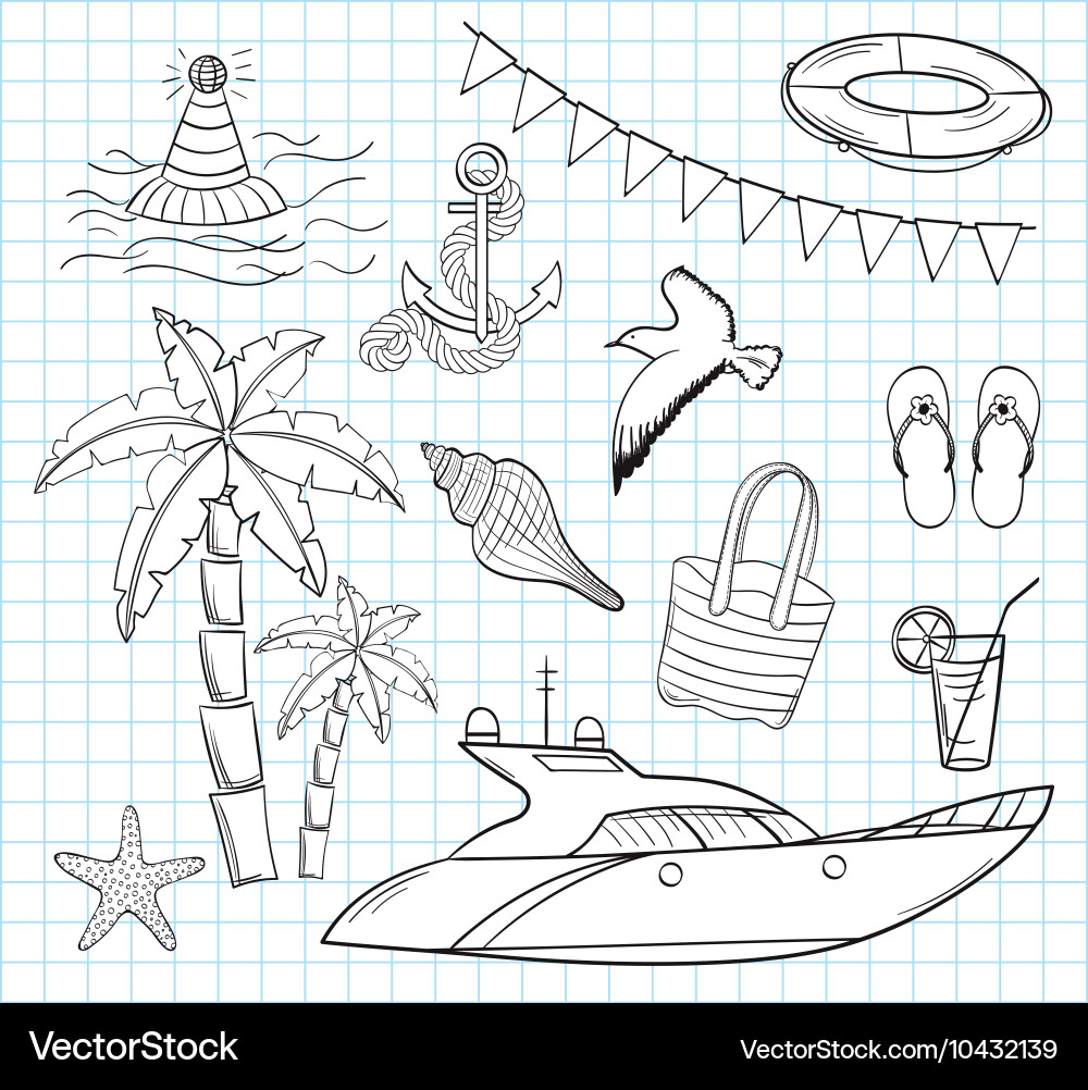 Sea vacation Royalty Free Vector Image - VectorStock
