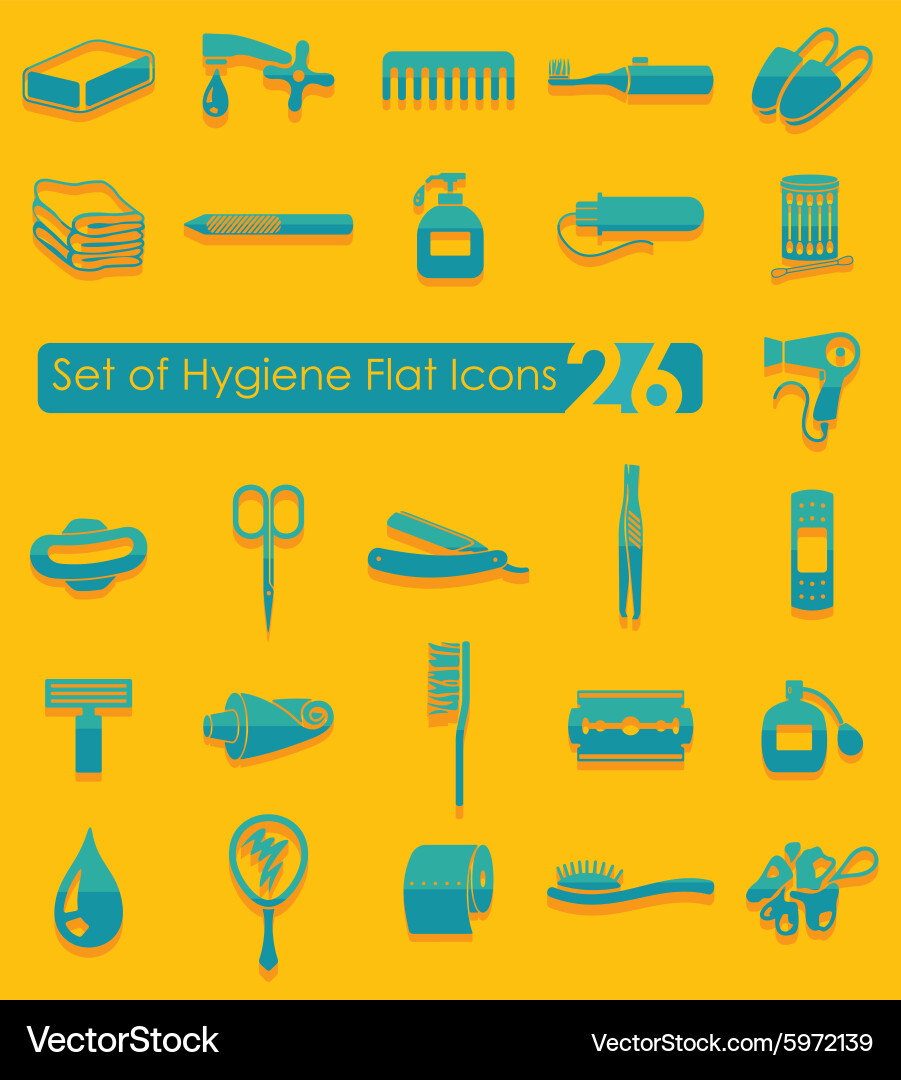 Set hygiene icons Royalty Free Vector Image - VectorStock