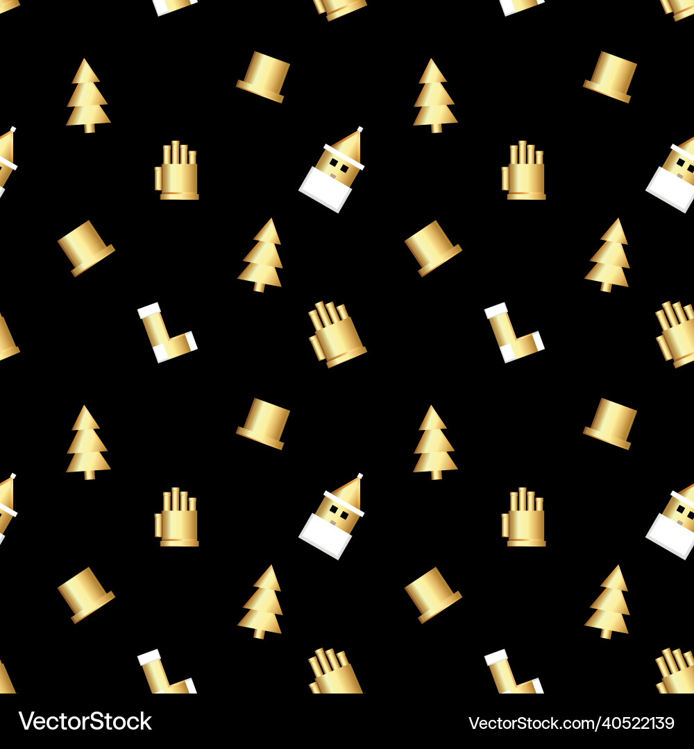 Sharp cornered christmas object pattern created Vector Image