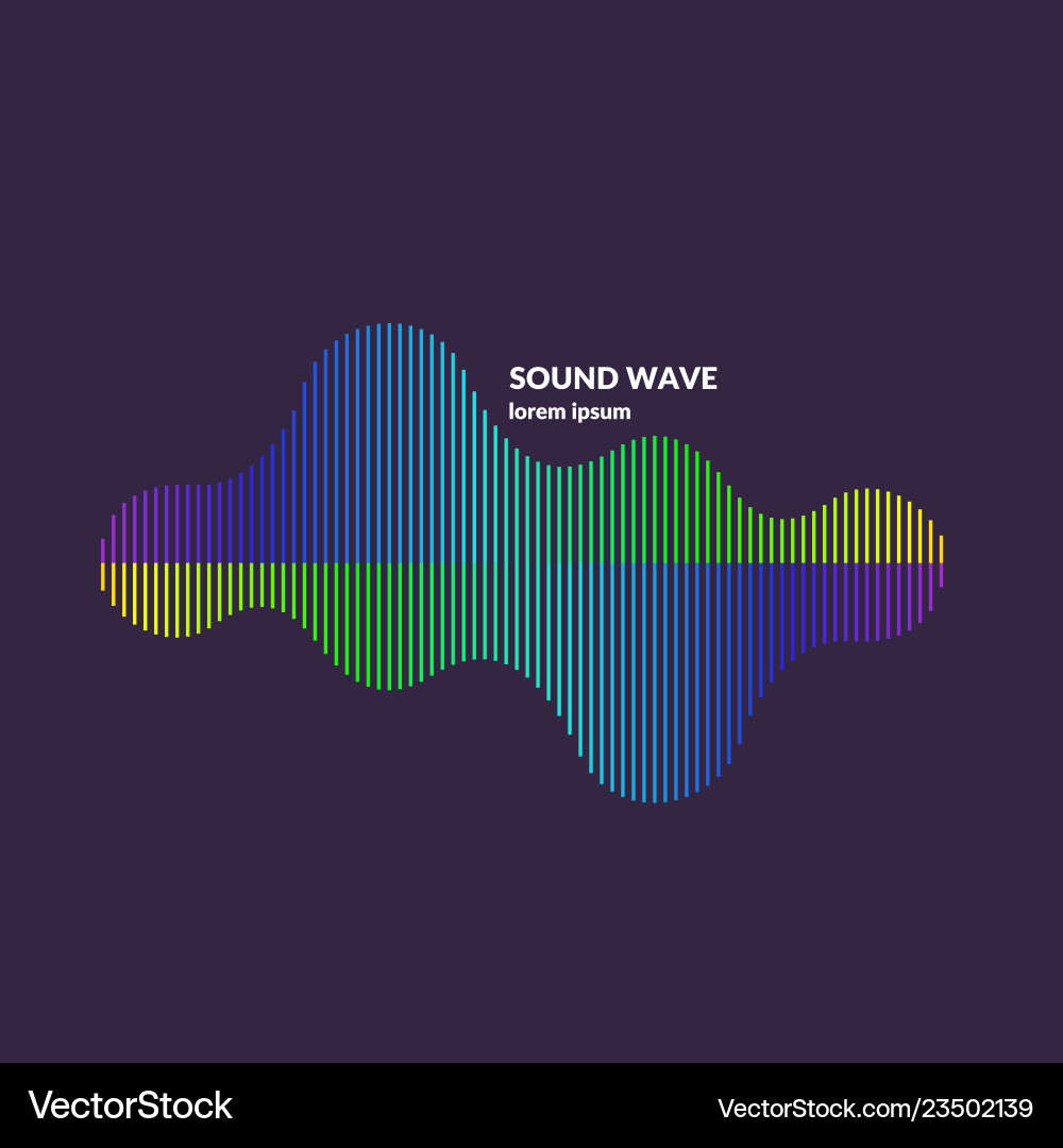 Sound wave equalizer on dark Royalty Free Vector Image