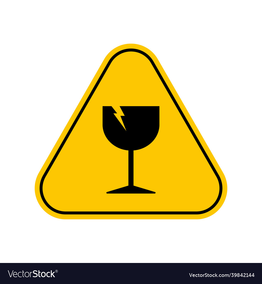 glass-hazard-warning-sign-an-of-broken-royalty-free-vector