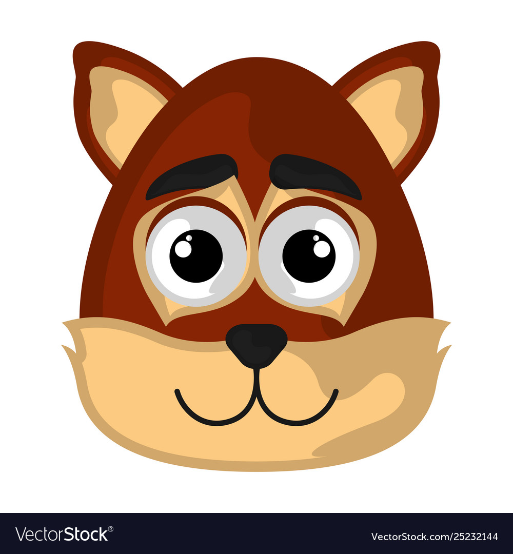 Isolated cute avatar a fox Royalty Free Vector Image