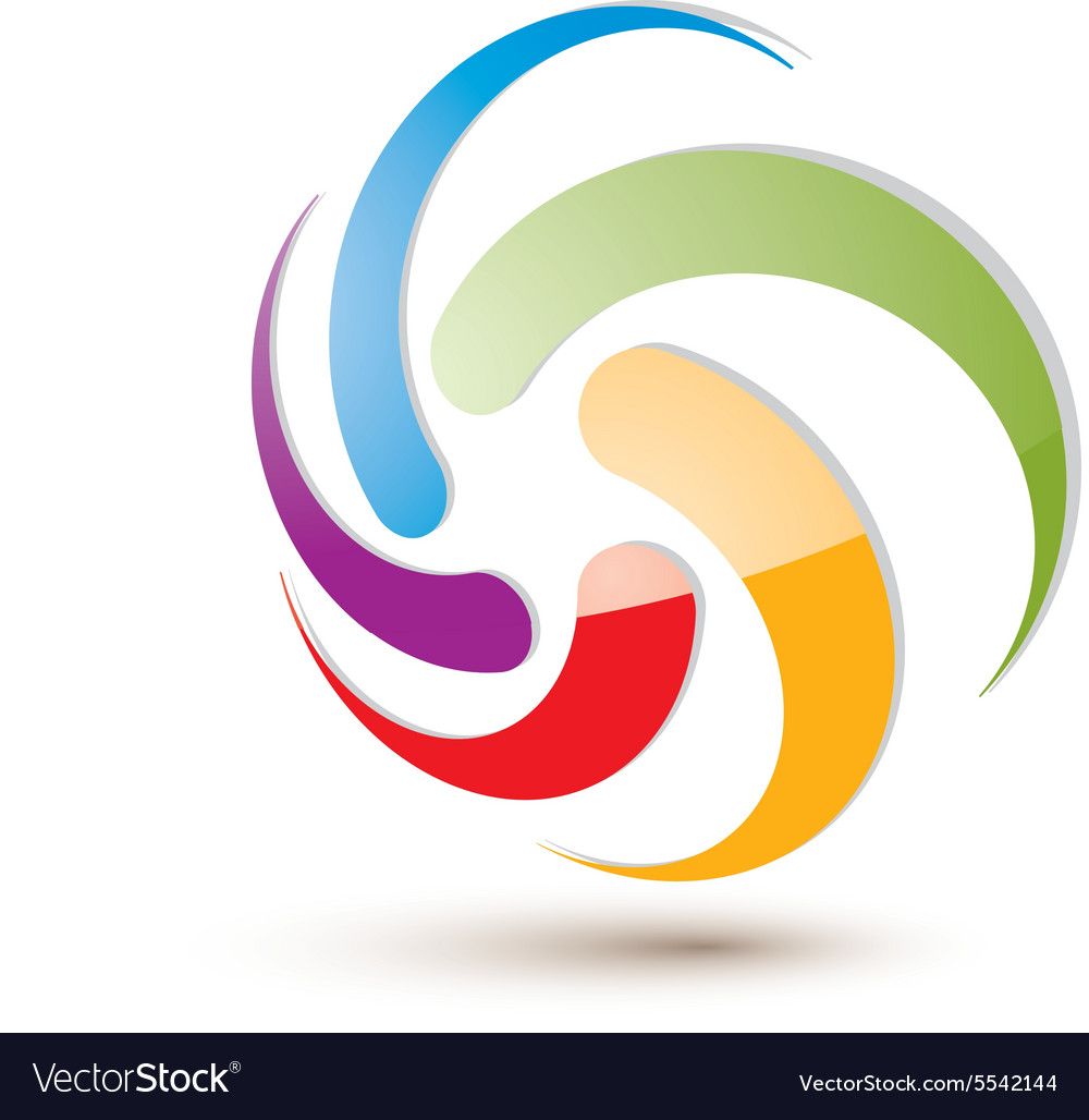 Looping Arrows Abstract Symbol Conceptual Special Vector Image