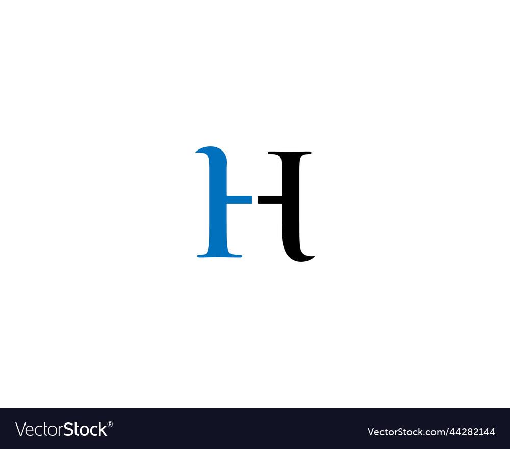 Luxury h logo abstract letters Royalty Free Vector Image