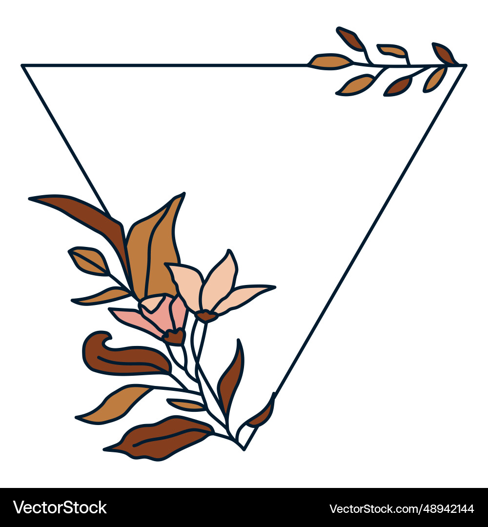 Ornament triangle frame Royalty Free Vector Image