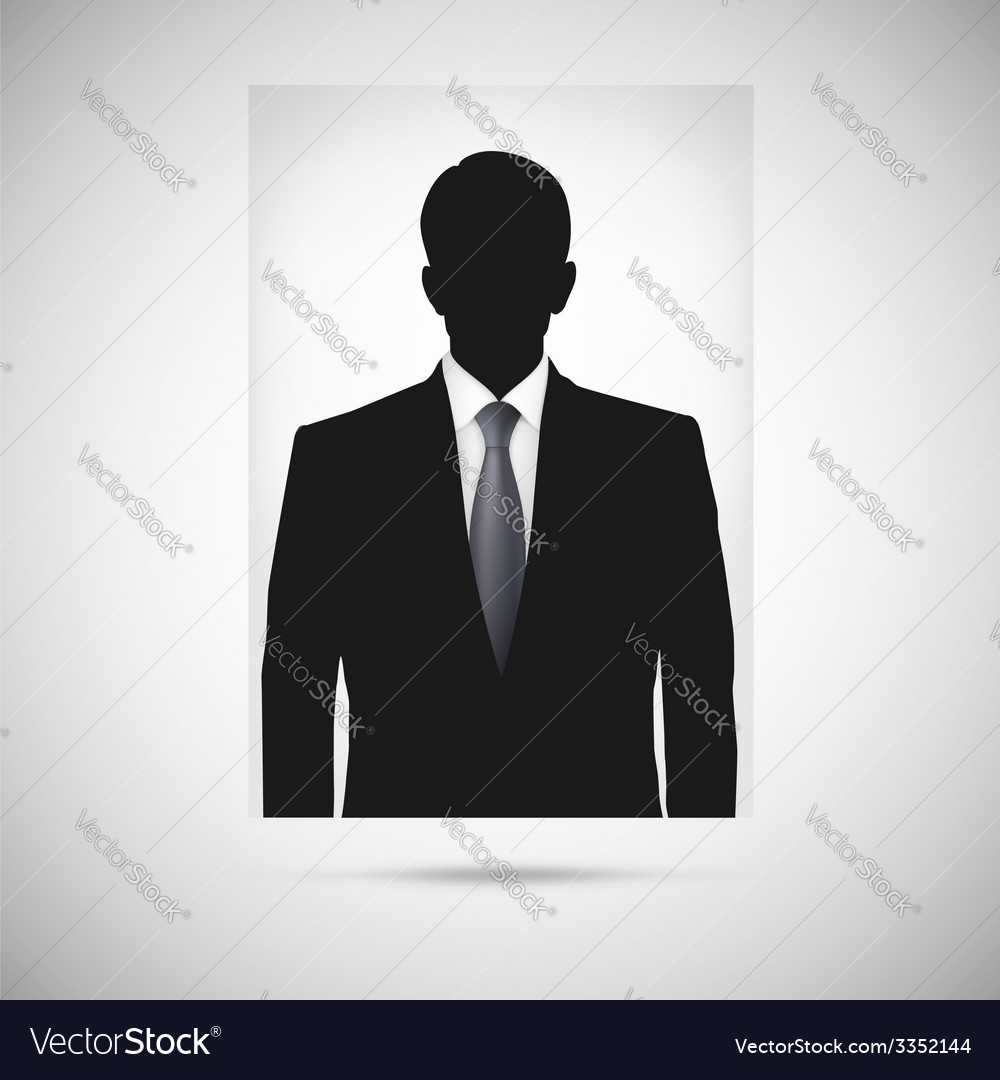 Profile picture whit tie unknown person Royalty Free Vector