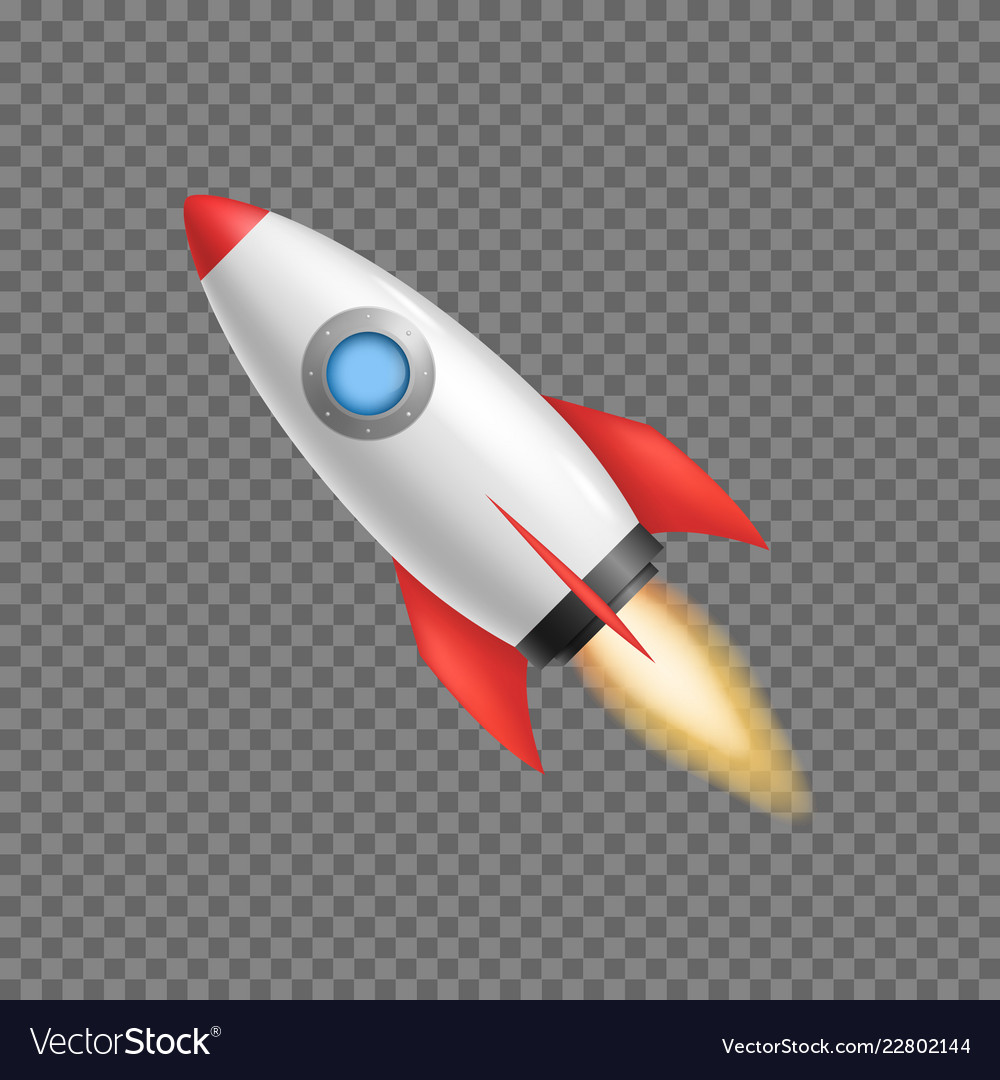 Download Realistic 3d detailed rocket space ship Royalty Free Vector