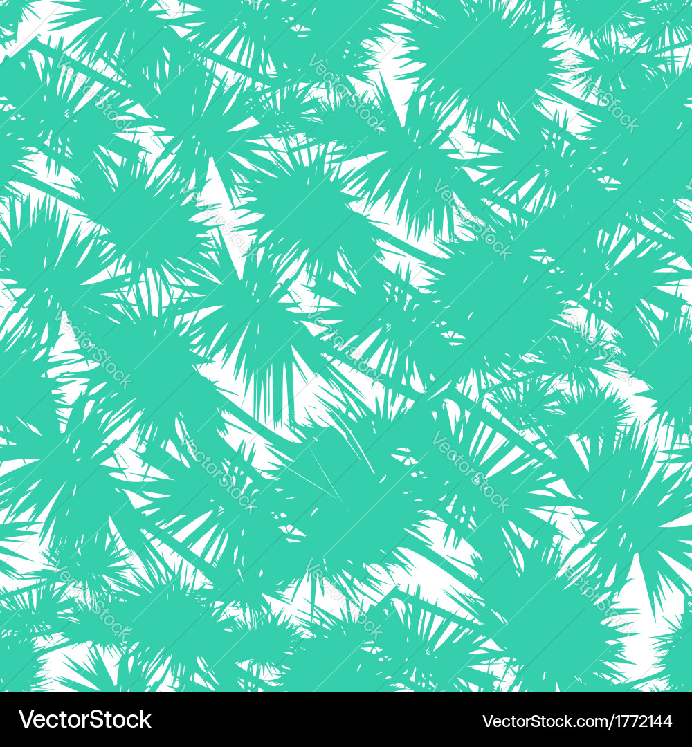 Seamless pattern with stylized palm leaves Vector Image