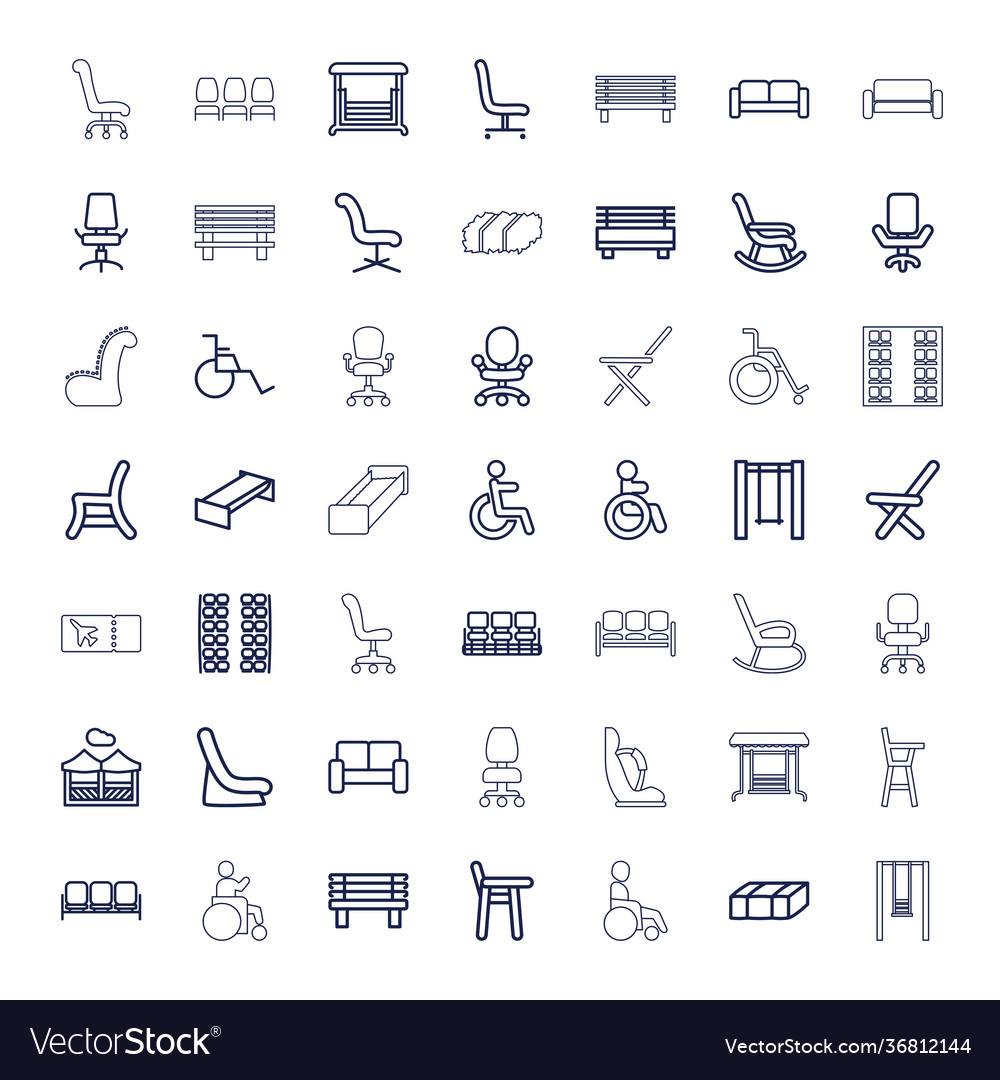 Seat icons Royalty Free Vector Image - VectorStock