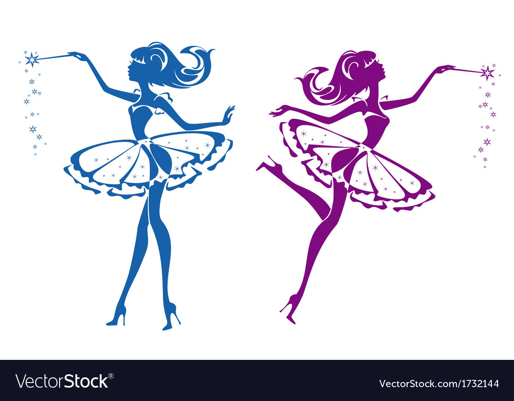 Two fairies Royalty Free Vector Image - VectorStock