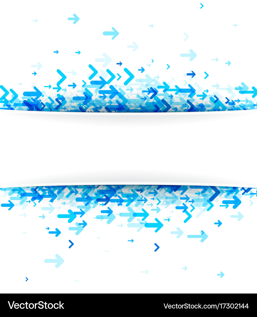 White background with blue arrows Royalty Free Vector Image