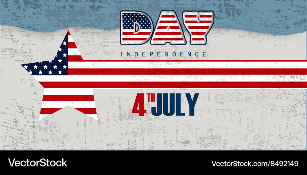 4th of july - abstract flag design independence Vector Image