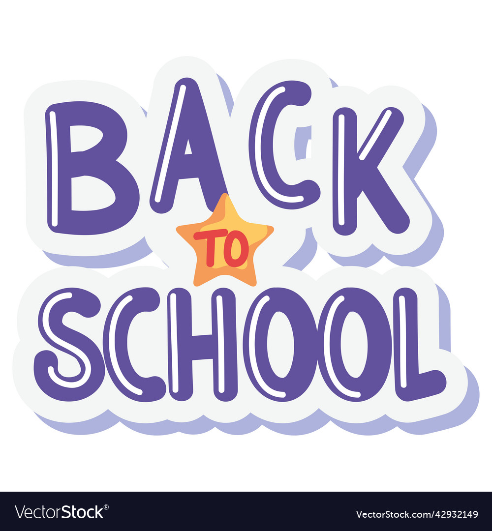 Back to school lettering Royalty Free Vector Image