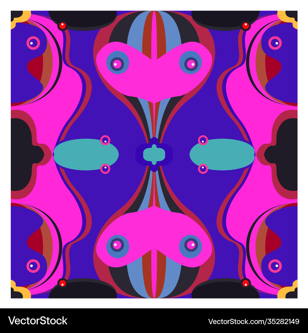 Colorful geometric and curve background pattern Vector Image