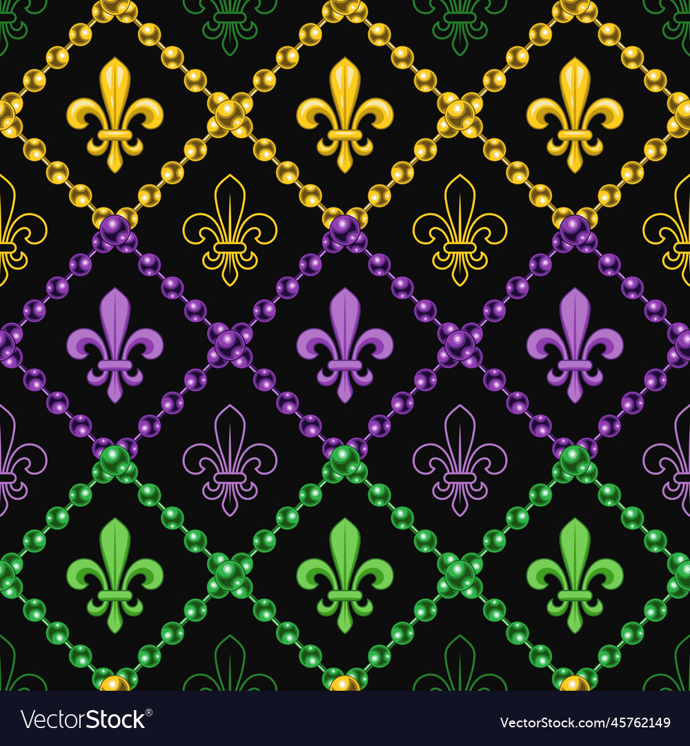 Geometric pattern with fleur de lis symbol Vector Image