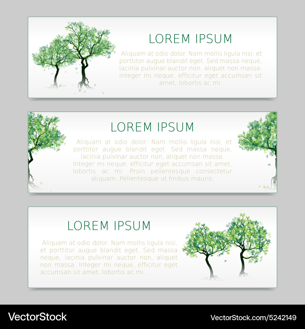Green abstract trees Royalty Free Vector Image