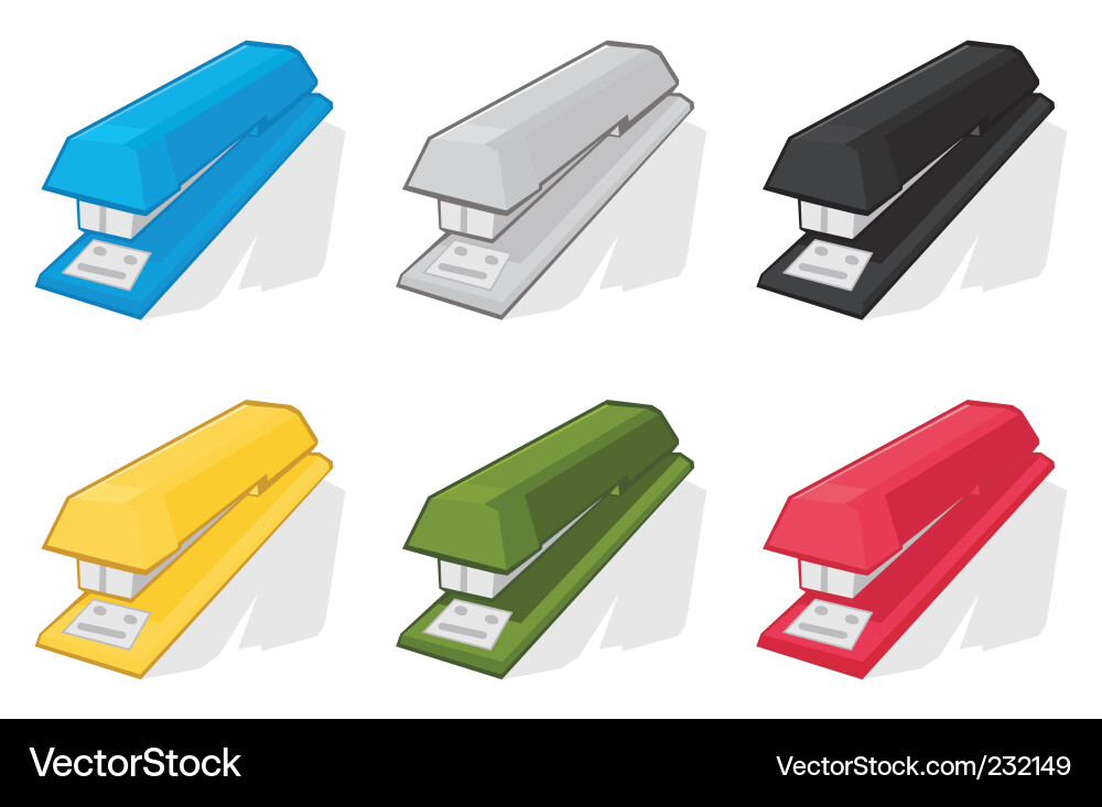 Using A Stapler Vector Stapler Royalty Free Vector Image - VectorStock