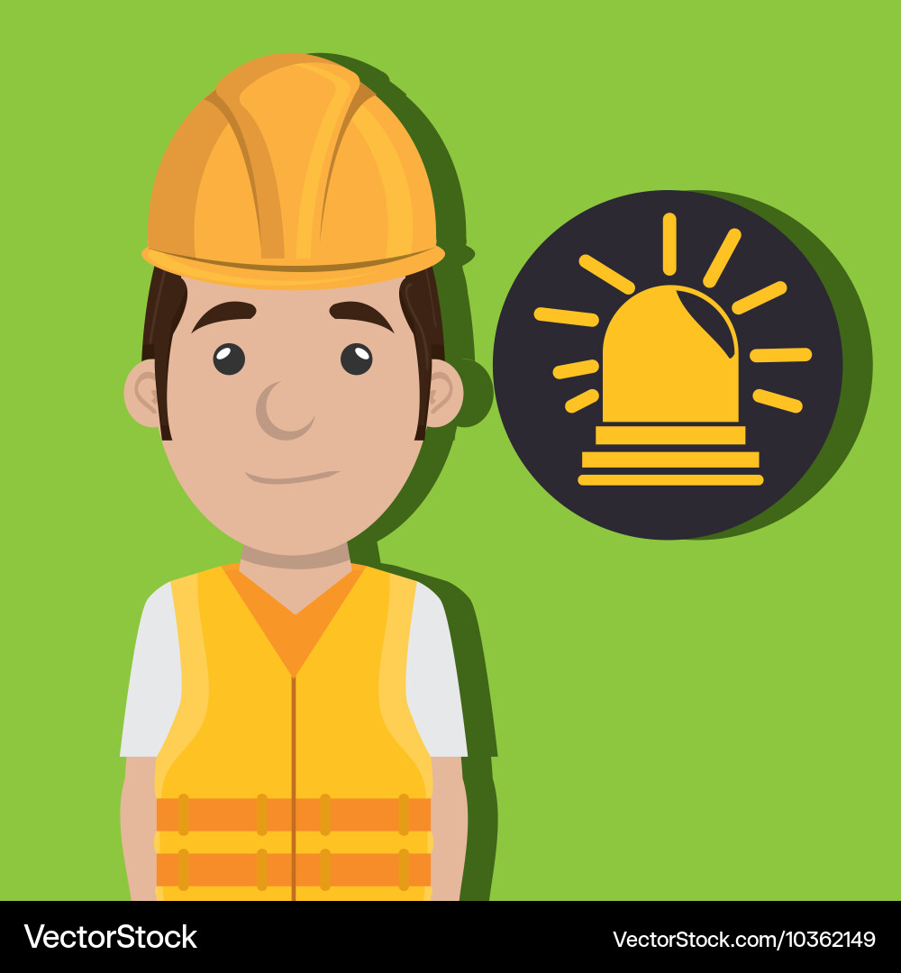 Worker protection power plant Royalty Free Vector Image