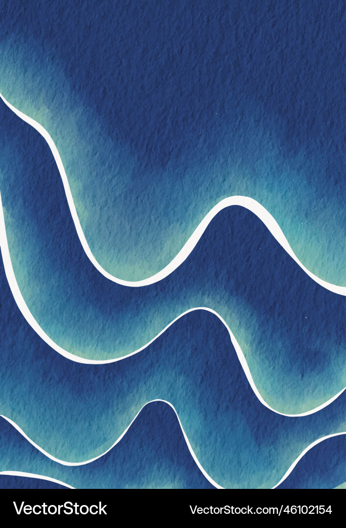 Abstract blue wave background for ocean Royalty Free Vector
