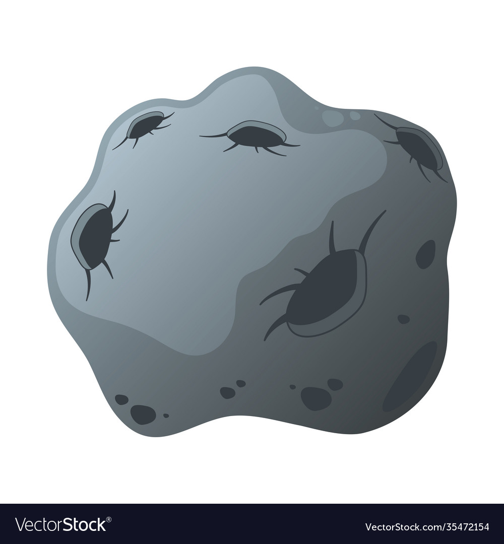 Asteroid stone isolated style icon Royalty Free Vector Image