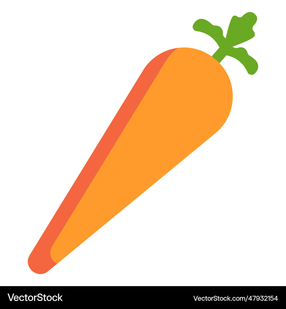 Carrot vegetable flat Royalty Free Vector Image