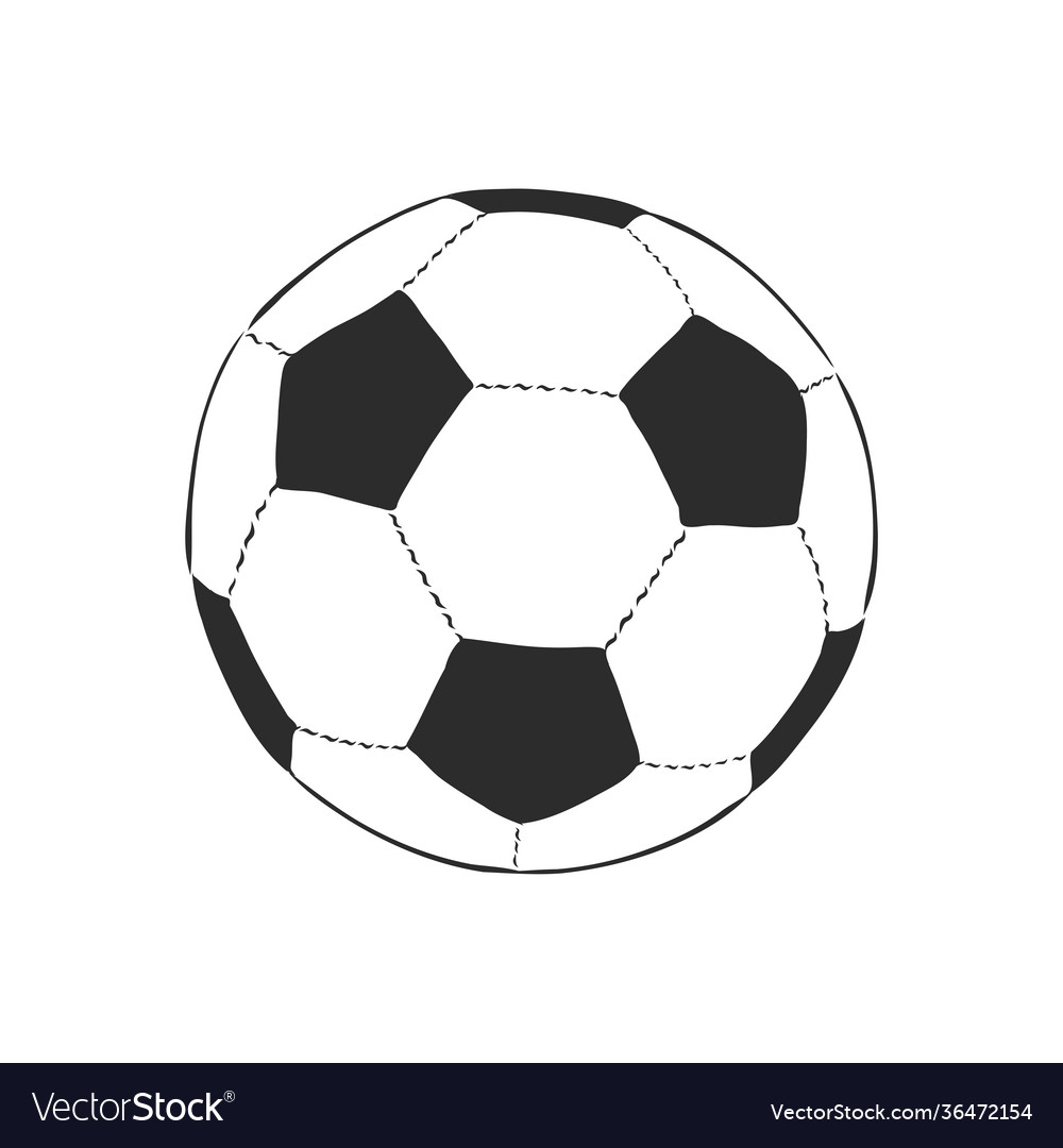 Football sketch soccer ball Royalty Free Vector Image