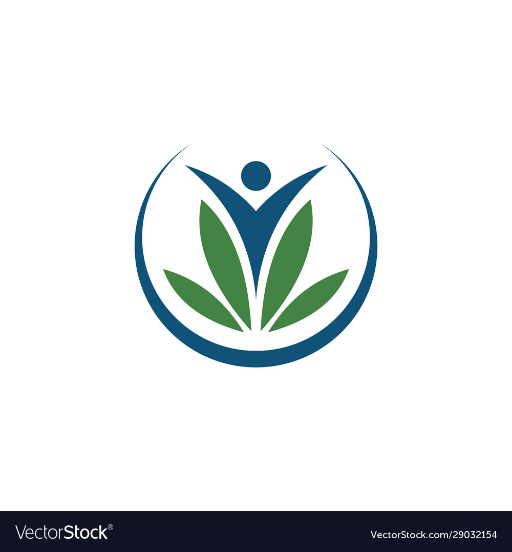 Healthy life logo template Royalty Free Vector Image