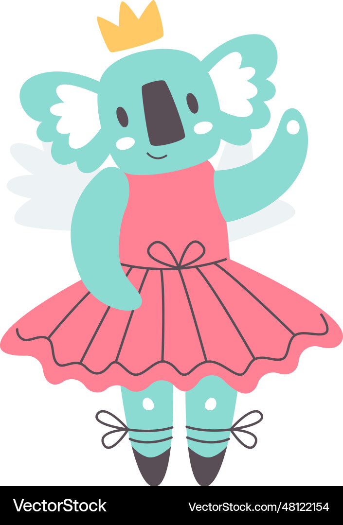 Koala character dancing Royalty Free Vector Image