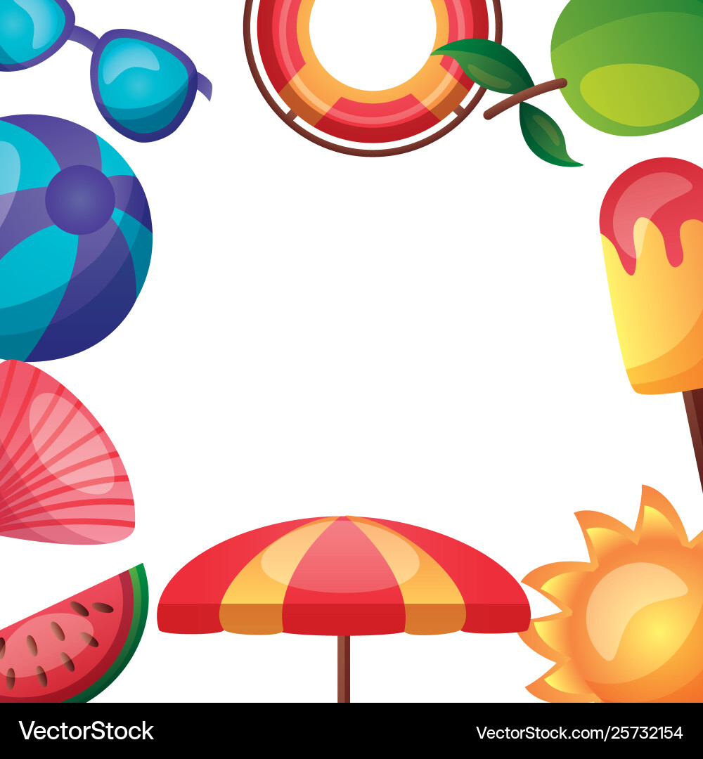 Summer time holiday Royalty Free Vector Image - VectorStock
