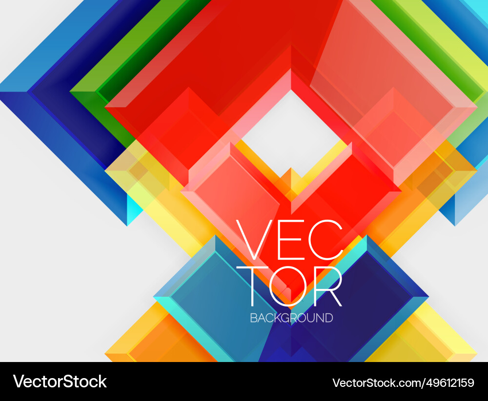 Arrow square geometric abstract background Vector Image