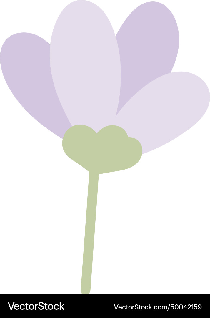Flower on stem Royalty Free Vector Image - VectorStock