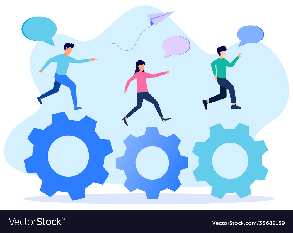 Graphic cartoon character business activities Vector Image