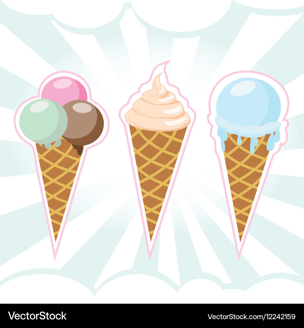 Ice cream set Royalty Free Vector Image - VectorStock