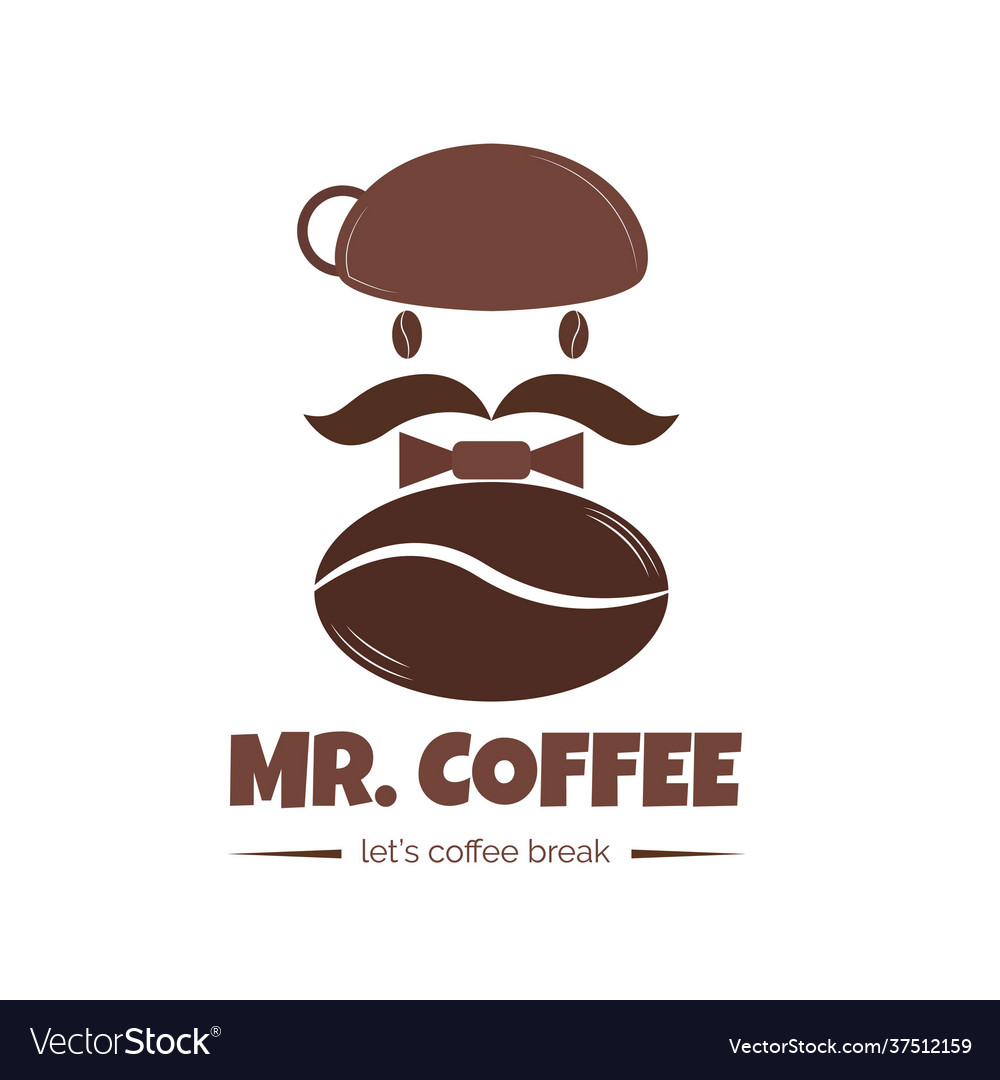 Mr Coffee Royalty Free Vector Image Vectorstock