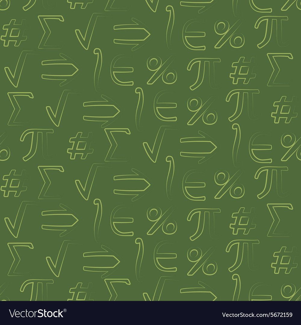 Seamless background with mathematical symbols Vector Image