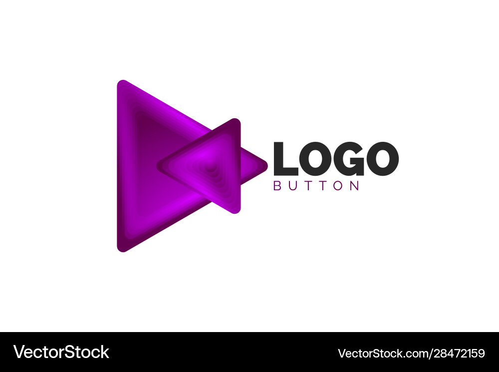 Triangle icon geometric logo template minimal Vector Image