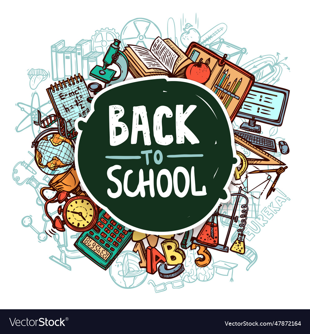 Back to school Royalty Free Vector Image - VectorStock