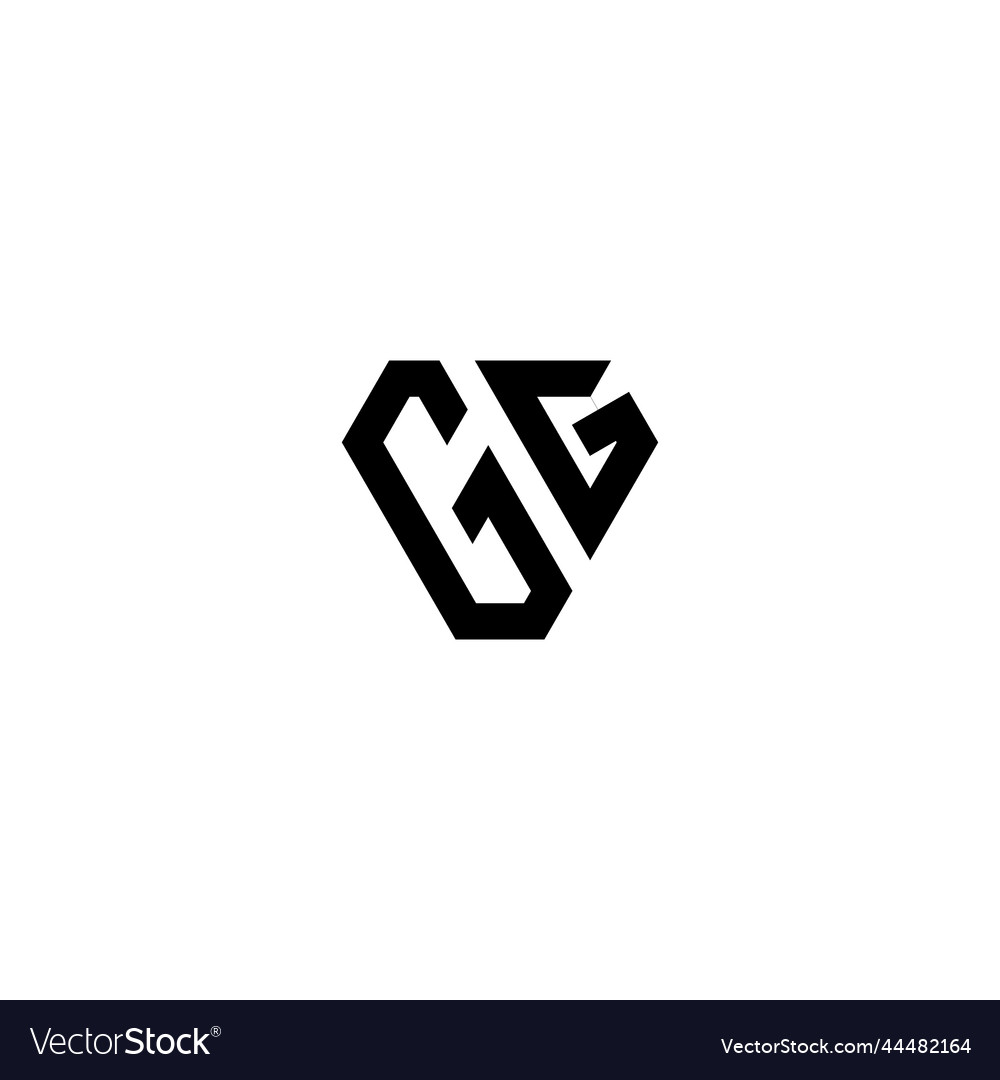 Gg gym concept logo initial concept with high Vector Image