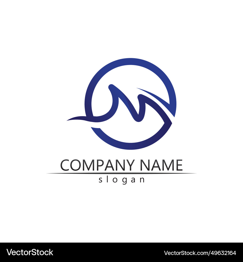 M letter logo template Royalty Free Vector Image