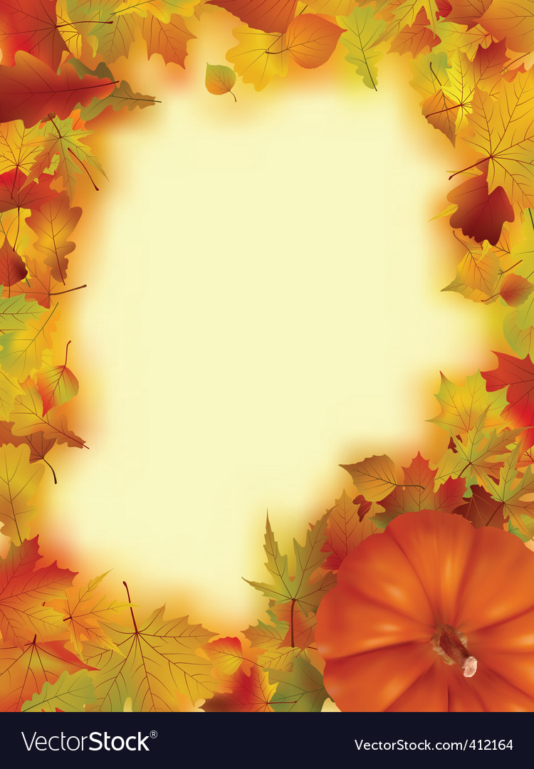 Thanksgiving holiday frame Royalty Free Vector Image