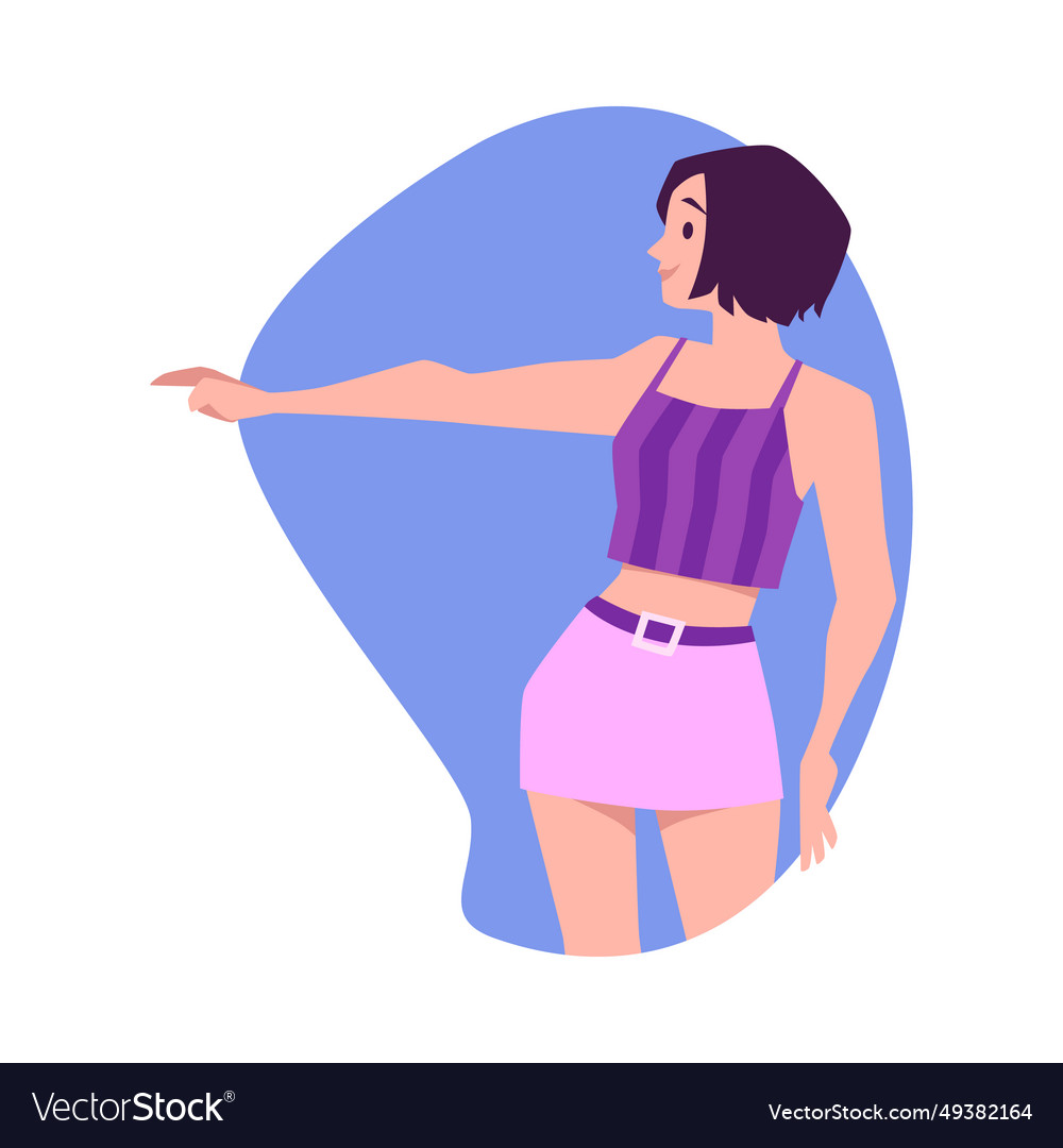 Woman Hand Pointing Finger On The Right Side Vector Image