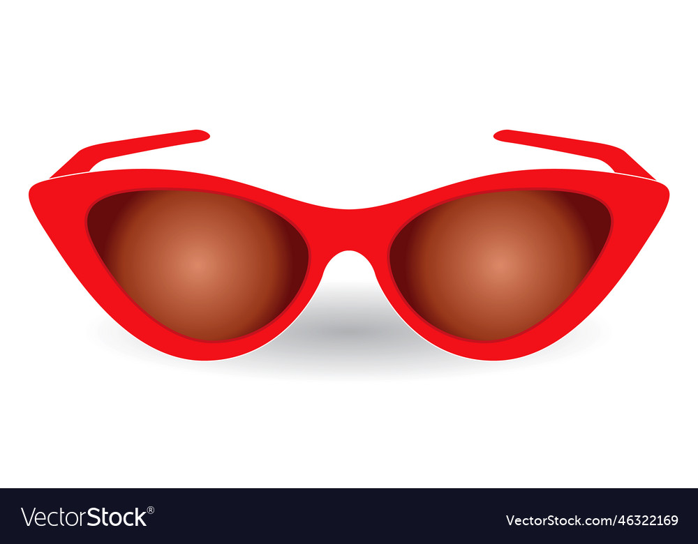 Realistic eye glasses isolated on white background