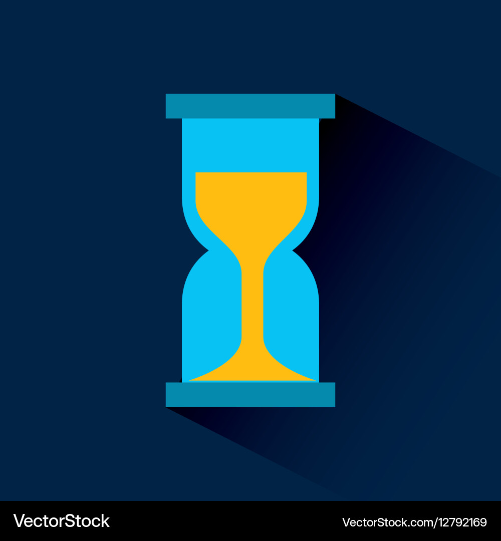 Sandclock time device Royalty Free Vector Image