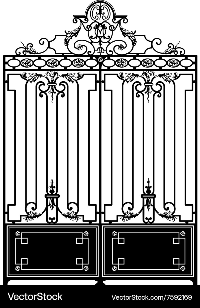 Vintage gate Royalty Free Vector Image - VectorStock