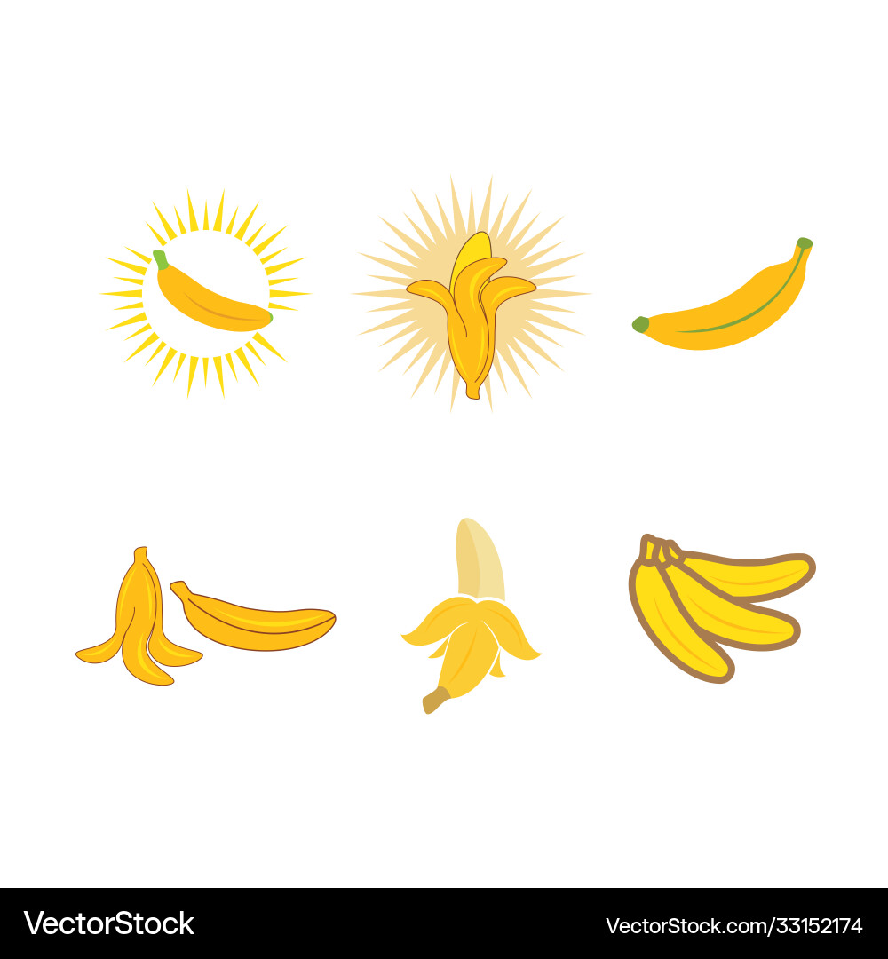 Banana logo Royalty Free Vector Image - VectorStock