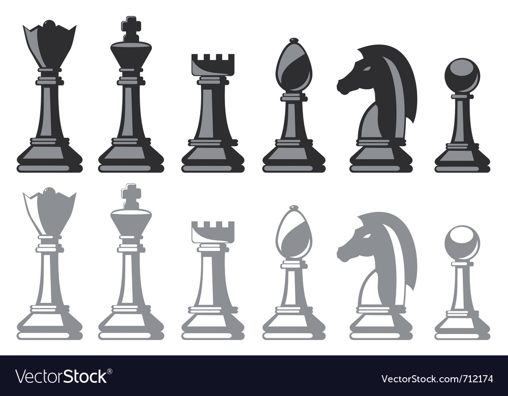 Chess Pieces Set Vector Art & Graphics