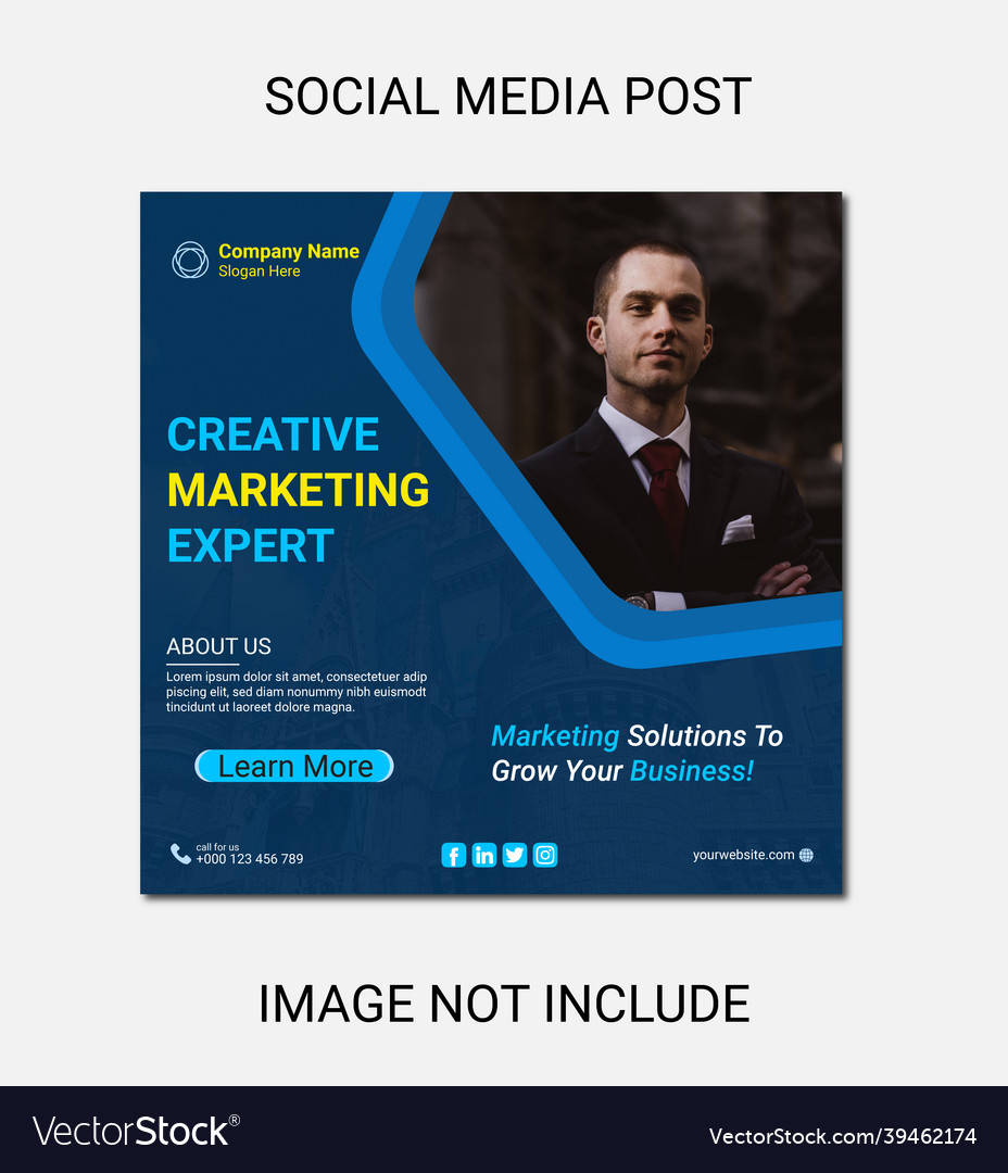 Digital marketing social media and instagram post Vector Image