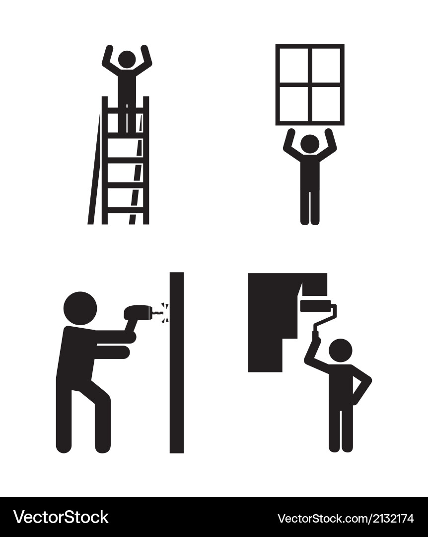 Industrial workers over white background Vector Image